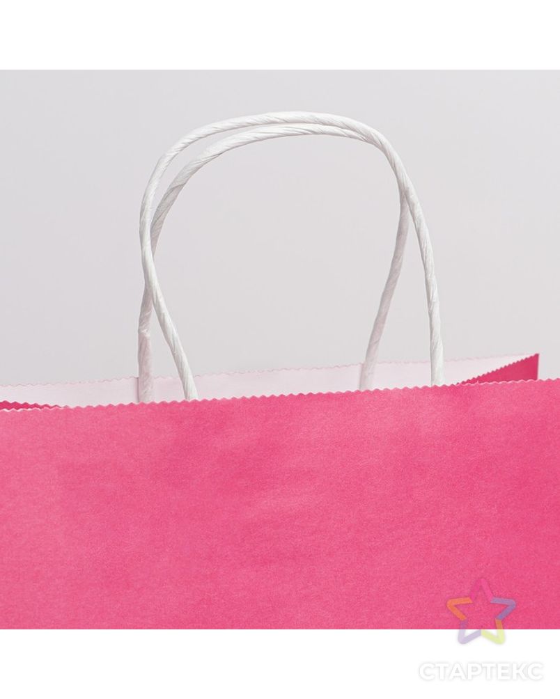Пакет крафтовый Pink, 22 × 25 × 12 см арт. СМЛ-221025-1-СМЛ0007098729 3