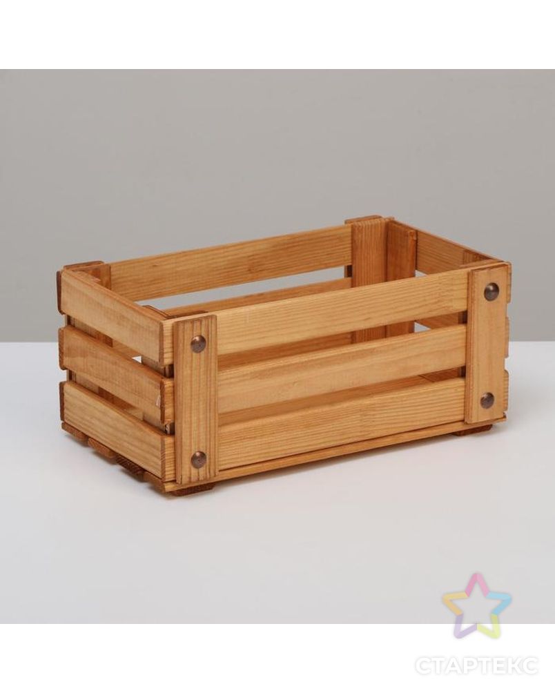Кашпо деревянное "Ящик" 23х12х10 см арт. СМЛ-163582-1-СМЛ0007101202 1