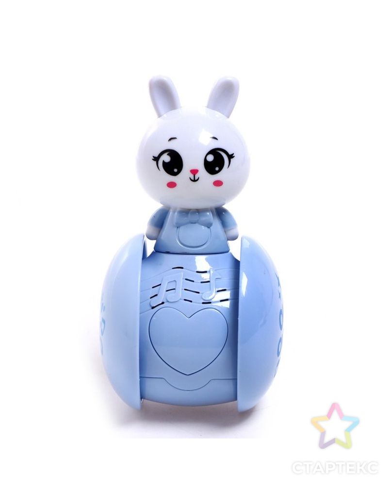 Развивающая игрушка музыкальная неваляшка «Милый зайчик», голубой арт. СМЛ-220796-1-СМЛ0007106352 2