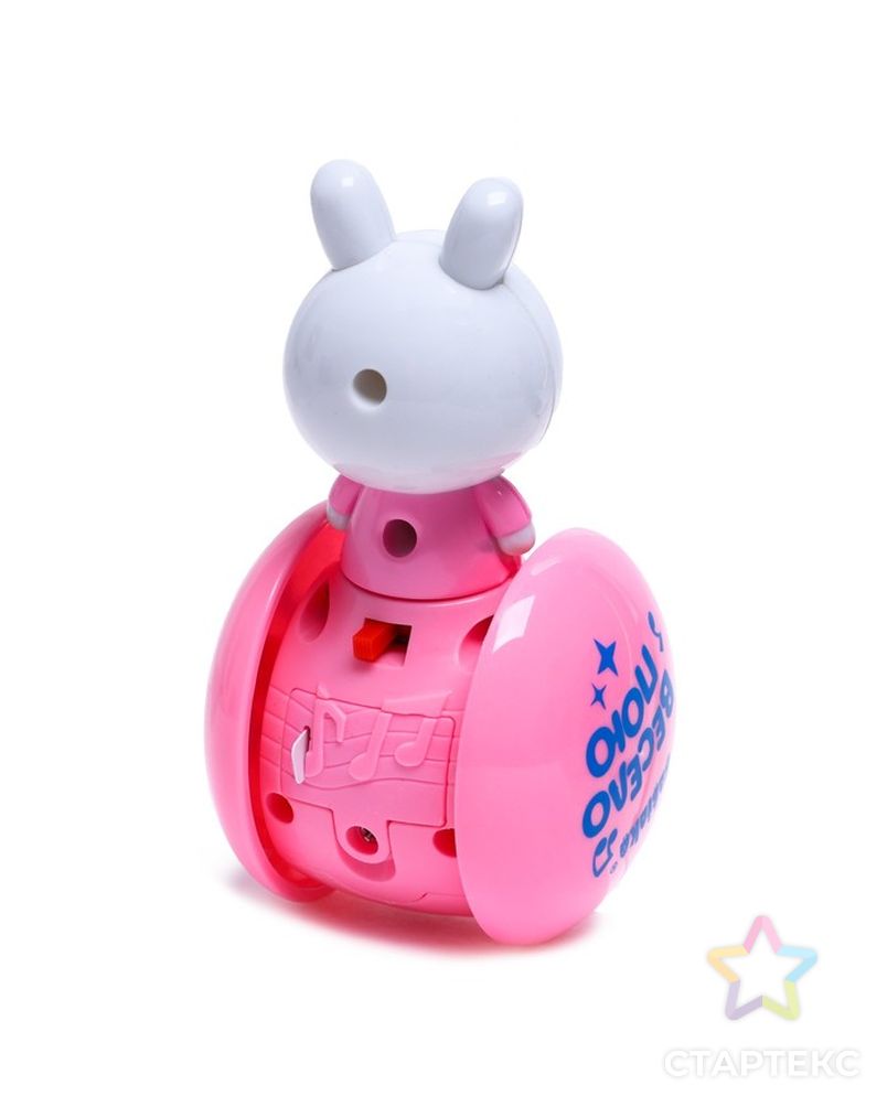 ZABIAKA Развивающая игрушка музыкальная неваляшка "Милый зайчик" SL-05359B, розовый арт. СМЛ-216675-1-СМЛ0007106353 3