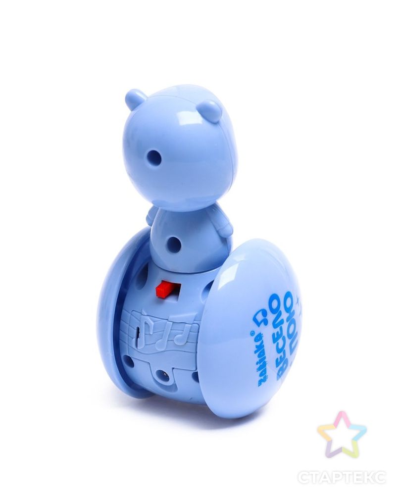 ZABIAKA Развивающая игрушка музыкальная неваляшка "Мишка Роро" SL-05360A, голубой арт. СМЛ-216676-1-СМЛ0007106354 3