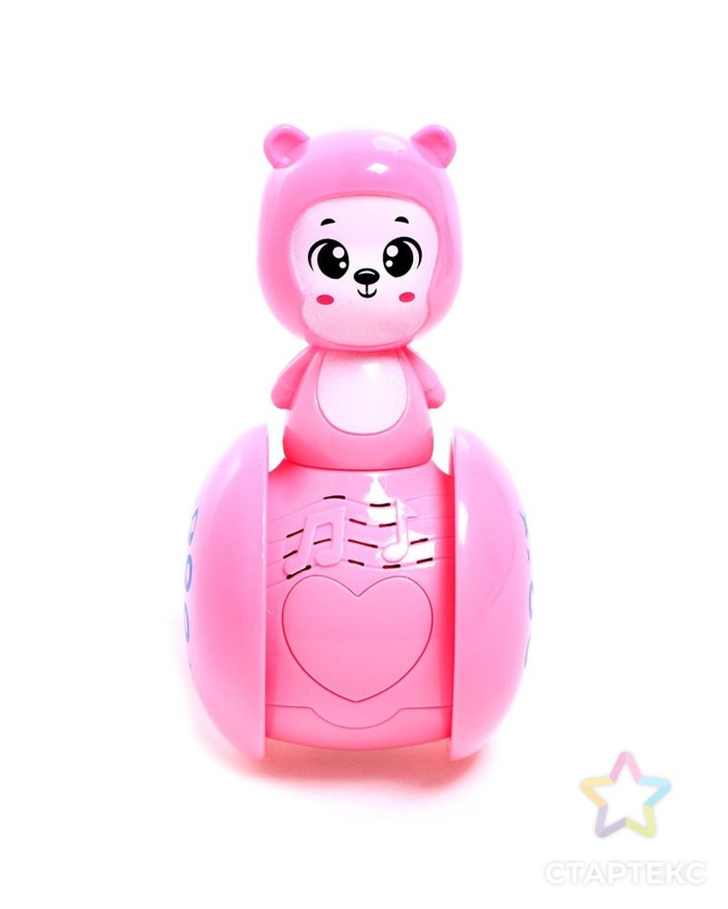 Развивающая игрушка музыкальная неваляшка «Мишка Роро», розовый арт. СМЛ-220797-1-СМЛ0007106355 2