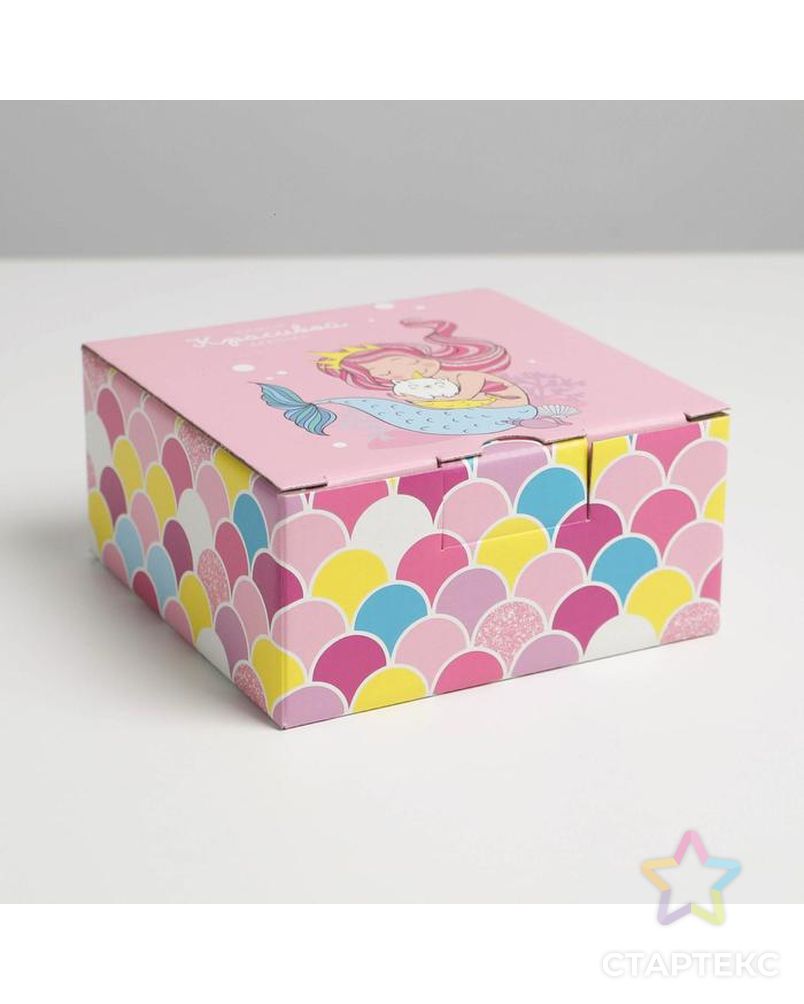 Коробка‒пенал «Beautiful», 15 × 15 × 7 см арт. СМЛ-185168-1-СМЛ0007107433 2