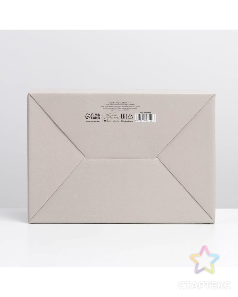 Коробка‒пенал «Stay beautiful», 22 × 15 × 10 см арт. СМЛ-216688-1-СМЛ0007107442 7