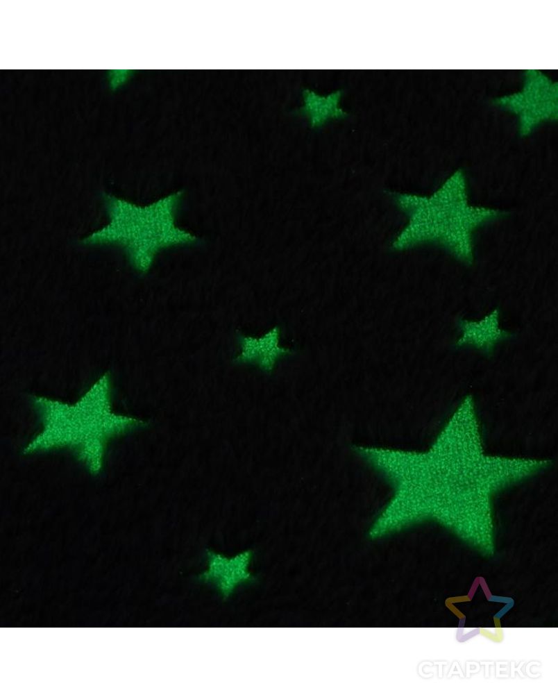 Плед светящийся в темноте Этель "Звезды" цв.серый 180*200 см,100% п/э, корал-флис, 220 гр/м2 арт. СМЛ-187943-2-СМЛ0007110857
