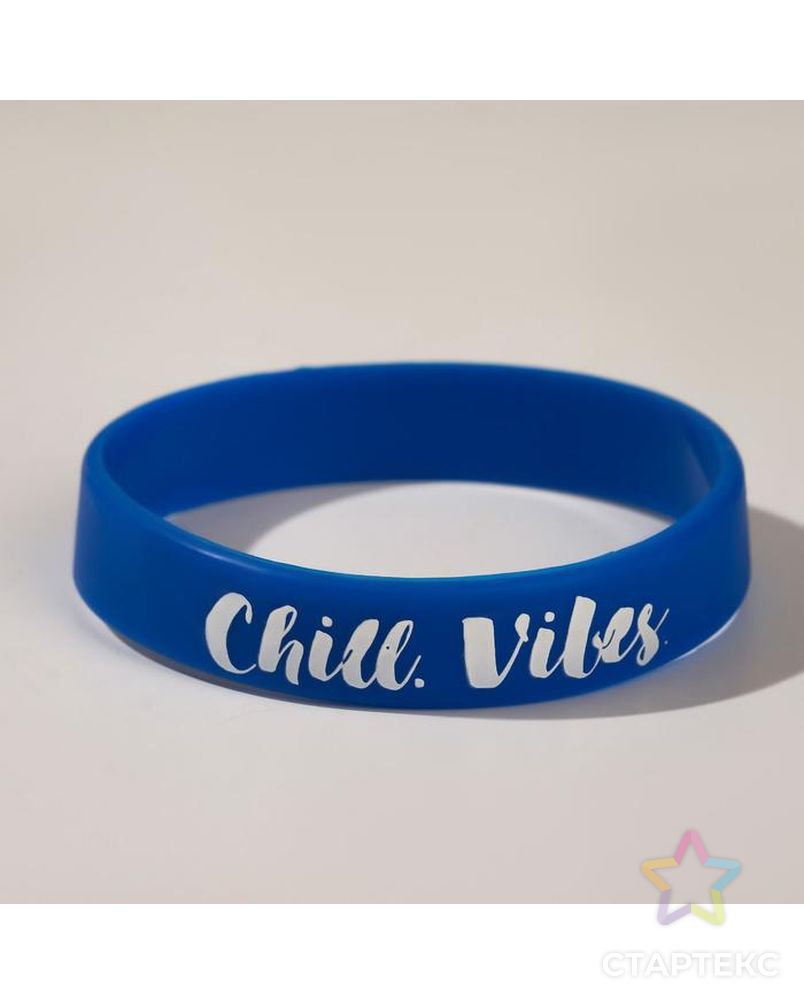 Силиконовый браслет Chill Vibes, женский, цвет синий арт. СМЛ-161321-1-СМЛ0007111269 2