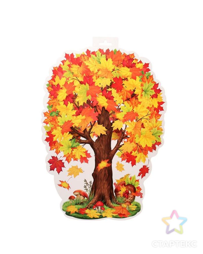 Плакат фигурный "Осенний дуб" 35 х 50 см арт. СМЛ-159305-1-СМЛ0007112743 1