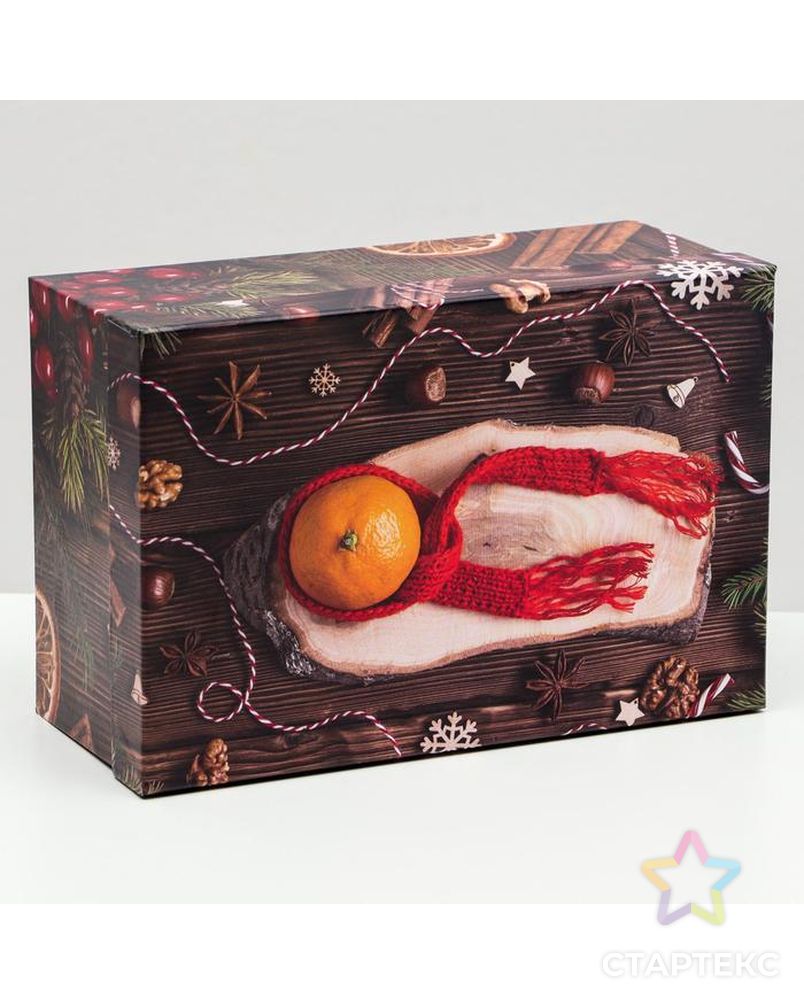 Подарочная коробка "Мандарины", 23,5 х 15,5 х 10 см арт. СМЛ-161592-1-СМЛ0007114161 1