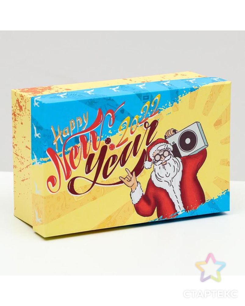 Подарочная коробка "Санта", 15 х 9,5 х 6 см арт. СМЛ-161606-1-СМЛ0007114175 1