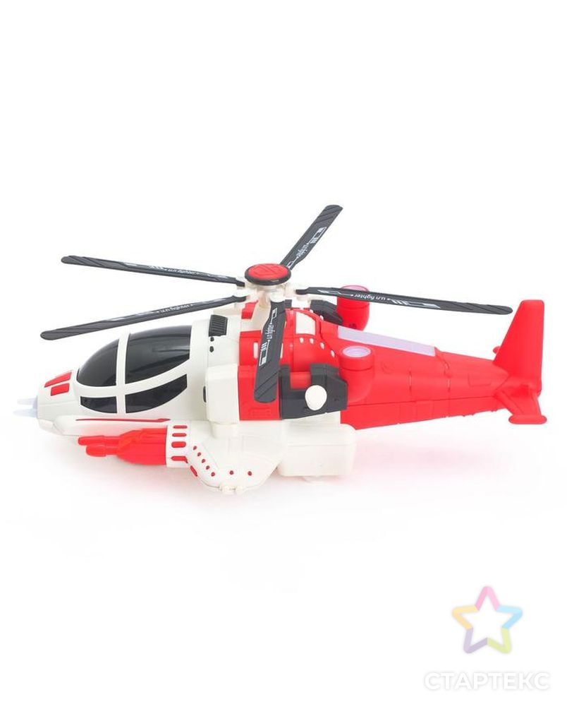 Вертолёт «Полиция», работает от батареек, свет и звук, цвет красный арт. СМЛ-159222-1-СМЛ0007115446 2