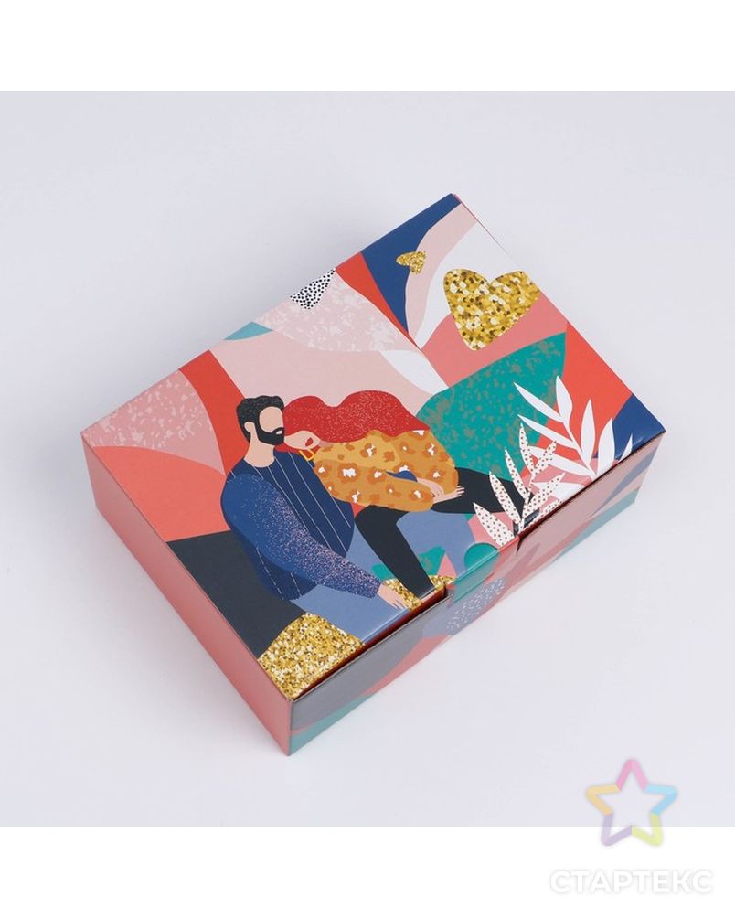 Коробка сборная «Love», 15 × 15 × 7 см арт. СМЛ-211884-3-СМЛ0007119014 2