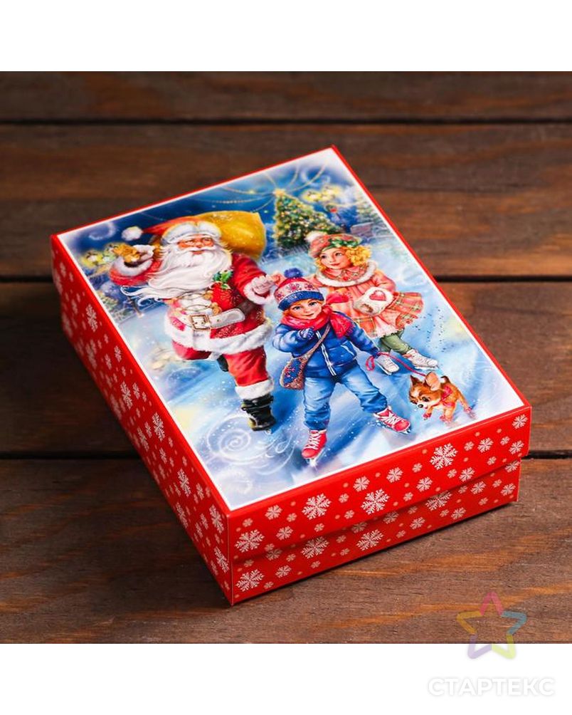 Подарочная коробка сборная "Зимние забавы", 16,5 х 12,5 х 5,2 см арт. СМЛ-167796-1-СМЛ0007119666 2