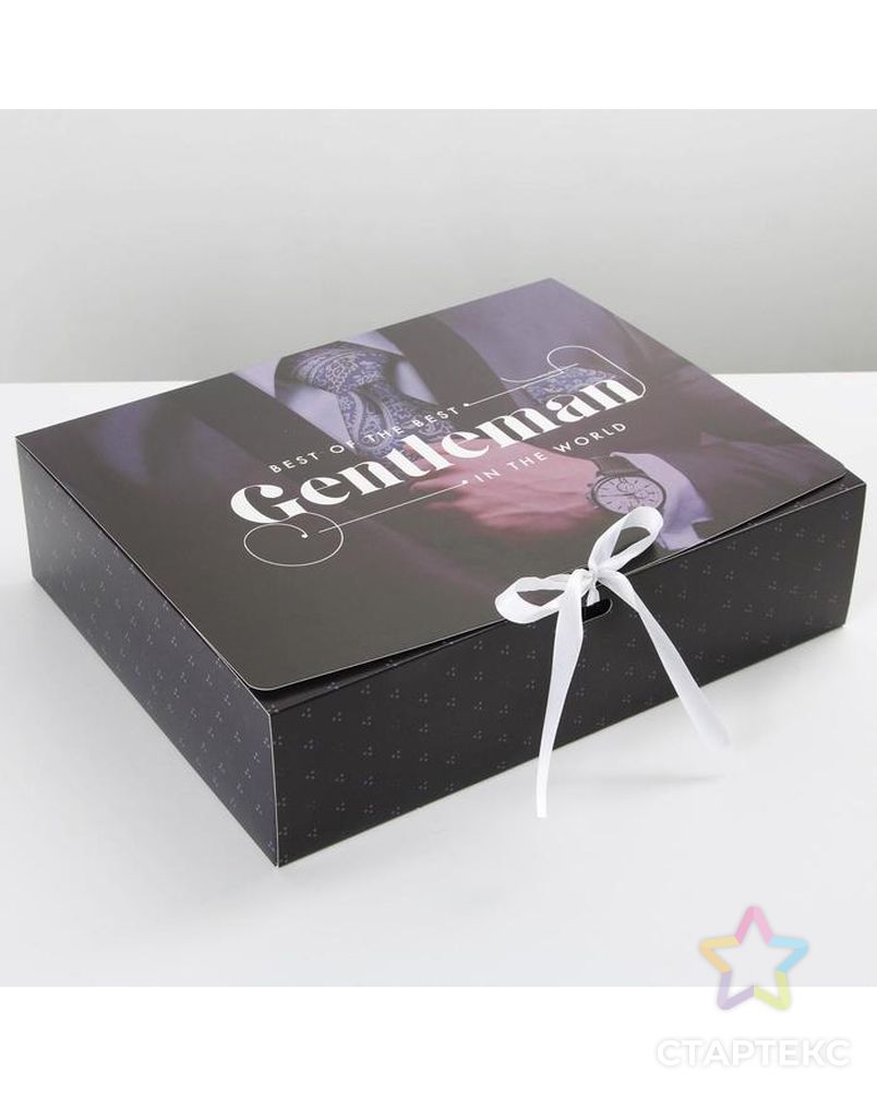 Коробка складная подарочная «Джентельмен», 31 × 24,5 × 9 см арт. СМЛ-170306-1-СМЛ0007120076 1