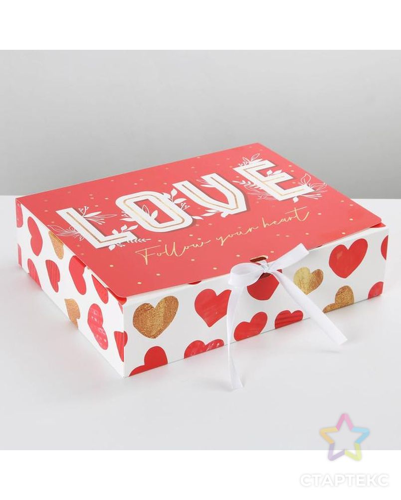 Коробка складная подарочная «LOVE», 31 × 24,5 × 9 см арт. СМЛ-170313-1-СМЛ0007120083 1