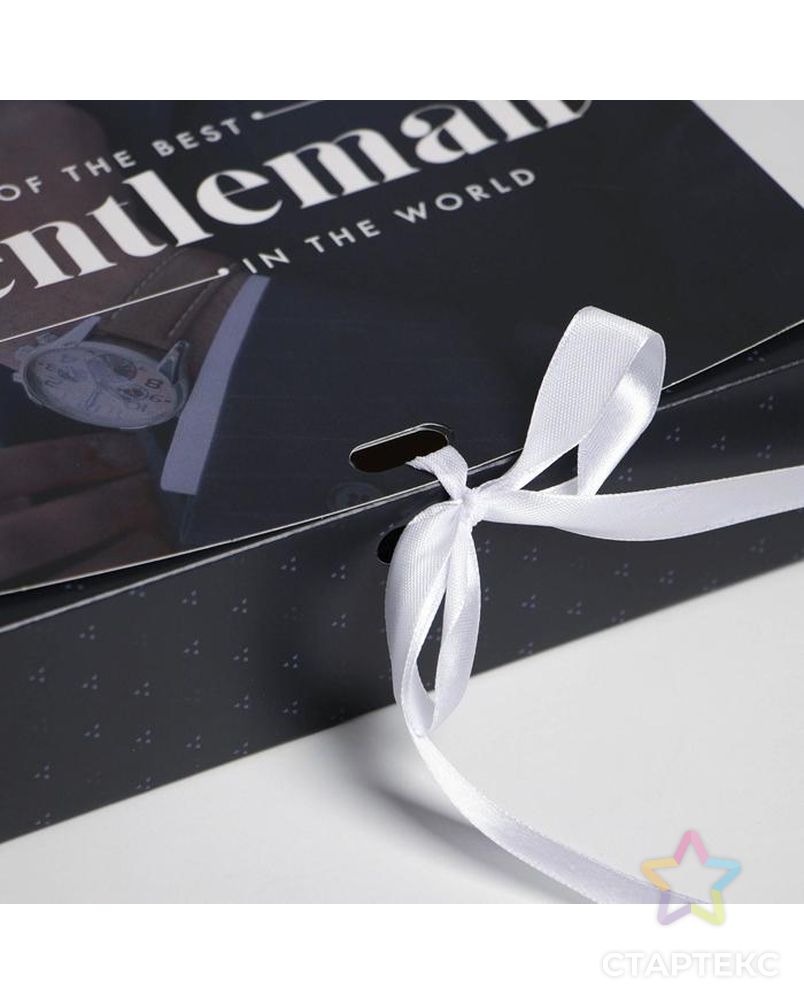 Коробка складная подарочная «Джентельмен», 20 × 18 × 5 см арт. СМЛ-180161-1-СМЛ0007120088 2