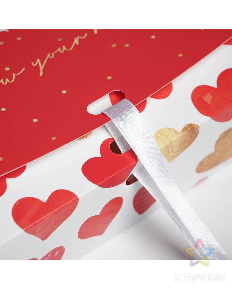 Коробка складная подарочная «LOVE», 20 × 18 × 5 см арт. СМЛ-180158-1-СМЛ0007120095 3