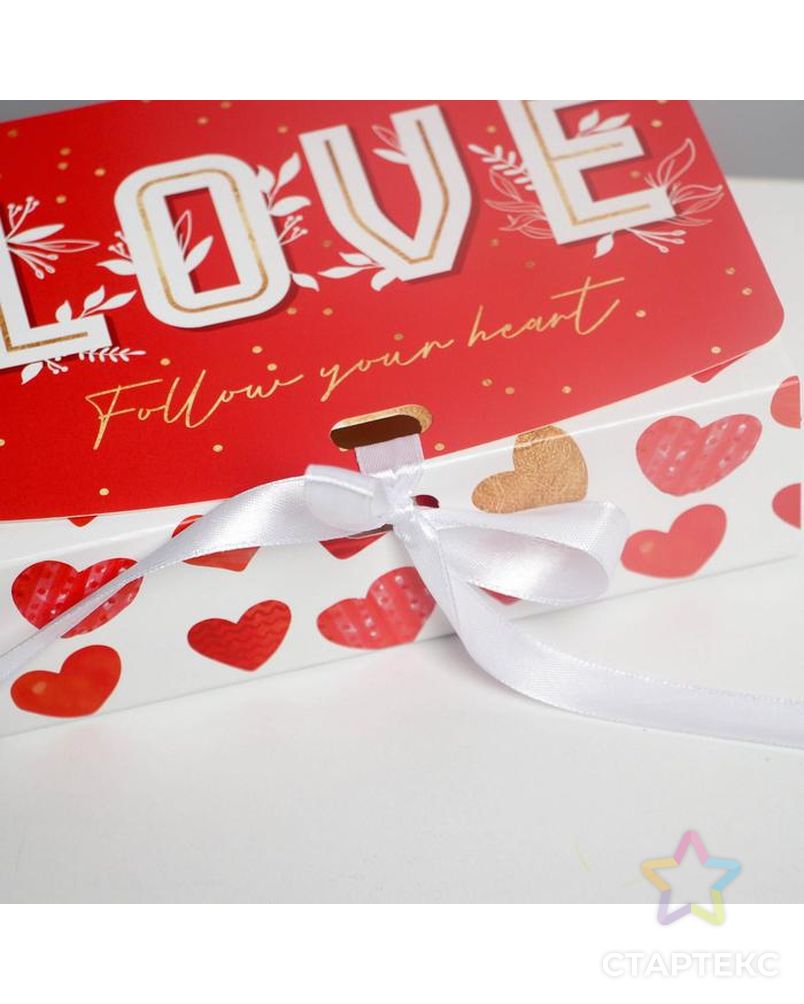 Коробка складная подарочная «LOVE», 16.5 × 12.5 × 5 см арт. СМЛ-168162-1-СМЛ0007120107 3