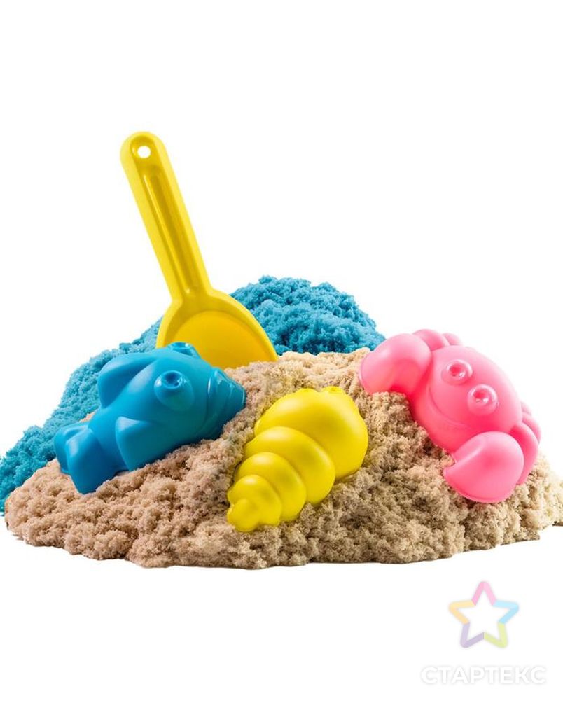 Игрушки в наборе ТМ «Волшебный песок», «Океан», песочный 0,5 кг, голубой 0,5 кг арт. СМЛ-209681-1-СМЛ0007120138 3