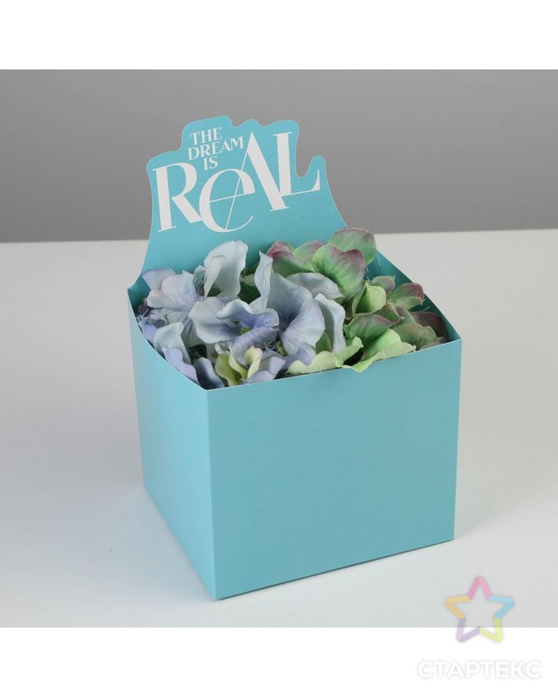 Коробки для мини букетов «THE DREAM IS REAL», 12 × 20 × 10 см арт. СМЛ-191776-1-СМЛ0007120202 5