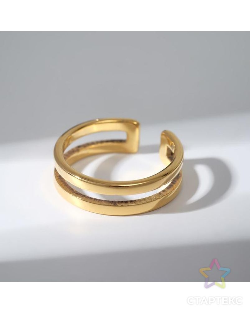 Кольцо "Грация" , цвет золото, безразмерное арт. СМЛ-163536-1-СМЛ0007120500 1