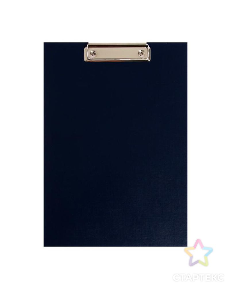 Планшет с зажимом А4, 2 мм, Calligrata прочный, картон/бумвинил, синий (клипборд) арт. СМЛ-229336-1-СМЛ0007121650