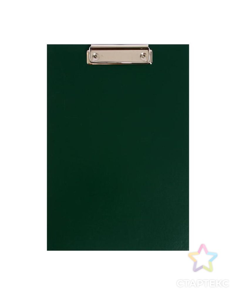 Планшет с зажимом А4, 2 мм, Calligrata прочный, картон/бумвинил, зеленый (клипборд) арт. СМЛ-228074-1-СМЛ0007121651 1