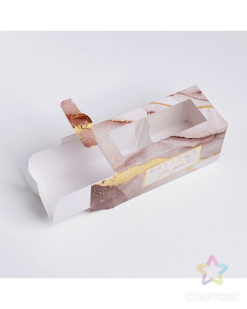 Коробка для макарун Present,12 ×5.5 × 5.5 см арт. СМЛ-192089-1-СМЛ0007126639 3