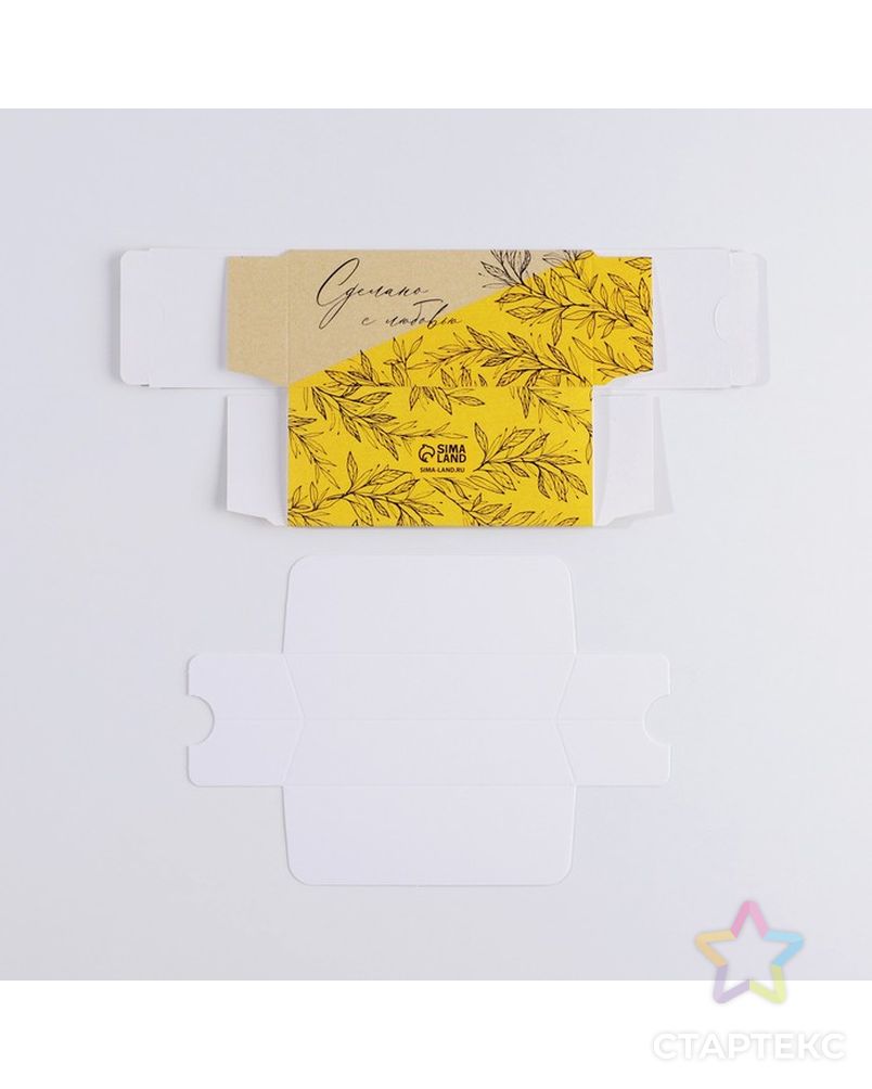 Коробка для макарун «Сделано с любовью»,12 ×5.5 × 5.5 см арт. СМЛ-192090-1-СМЛ0007126643 5
