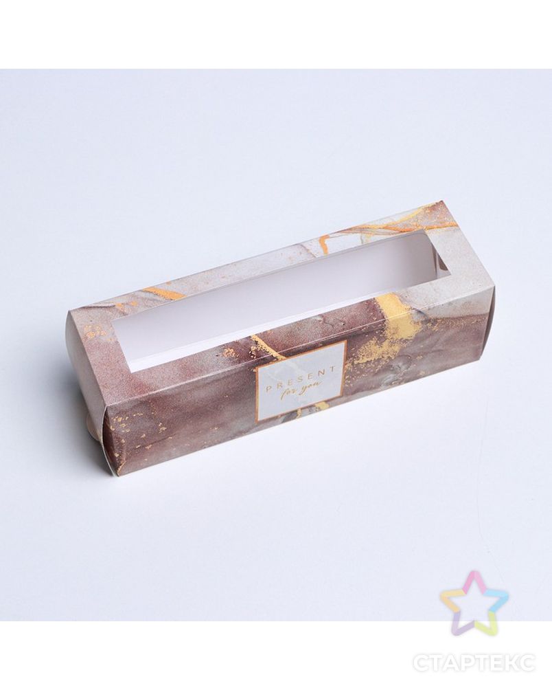 Коробка для макарун Present, 18 х 5.5 х 5.5 см арт. СМЛ-196826-1-СМЛ0007126654 1