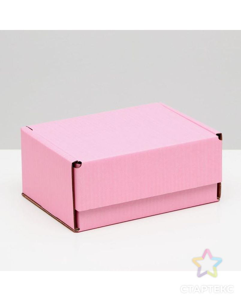 Коробка самосборная, розовая, 22 х 16,5 х 10 см, арт. СМЛ-168052-1-СМЛ0007128575 1