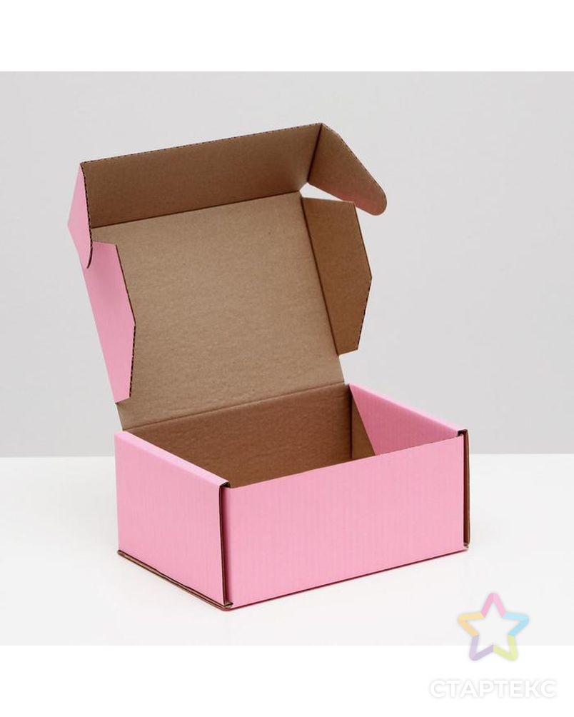 Коробка самосборная, розовая, 22 х 16,5 х 10 см, арт. СМЛ-168052-1-СМЛ0007128575 2