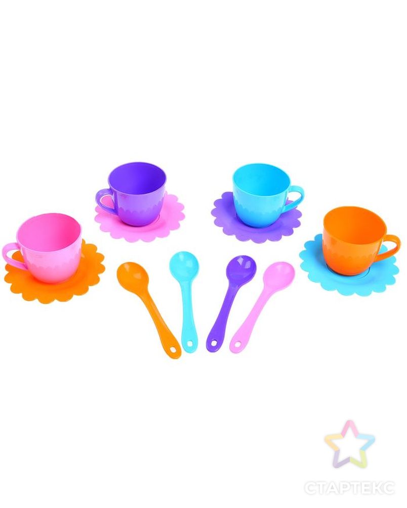 Набор посуды «Ромашка», на 4 персоны, цвета МИКС арт. СМЛ-102086-1-СМЛ0000713112 1