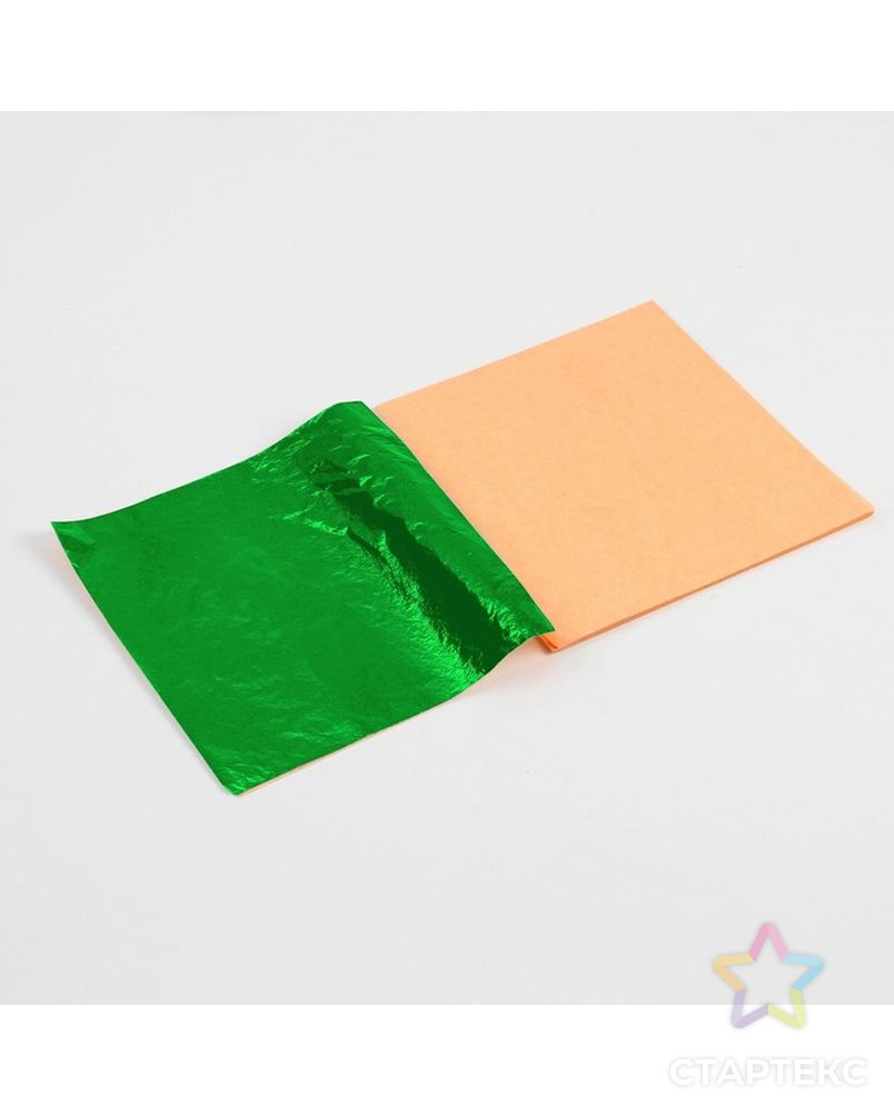 Листы потали в конверте 8*8,5 см 10 листов, цвет зеленый арт. СМЛ-218760-1-СМЛ0007134932 3