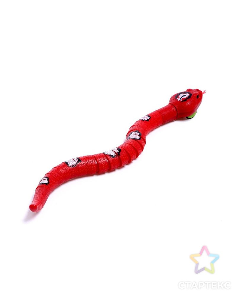 Змея радиоуправляемая "Джунгли", работает от аккумулятора, цвет красный арт. СМЛ-212396-1-СМЛ0007137053 4