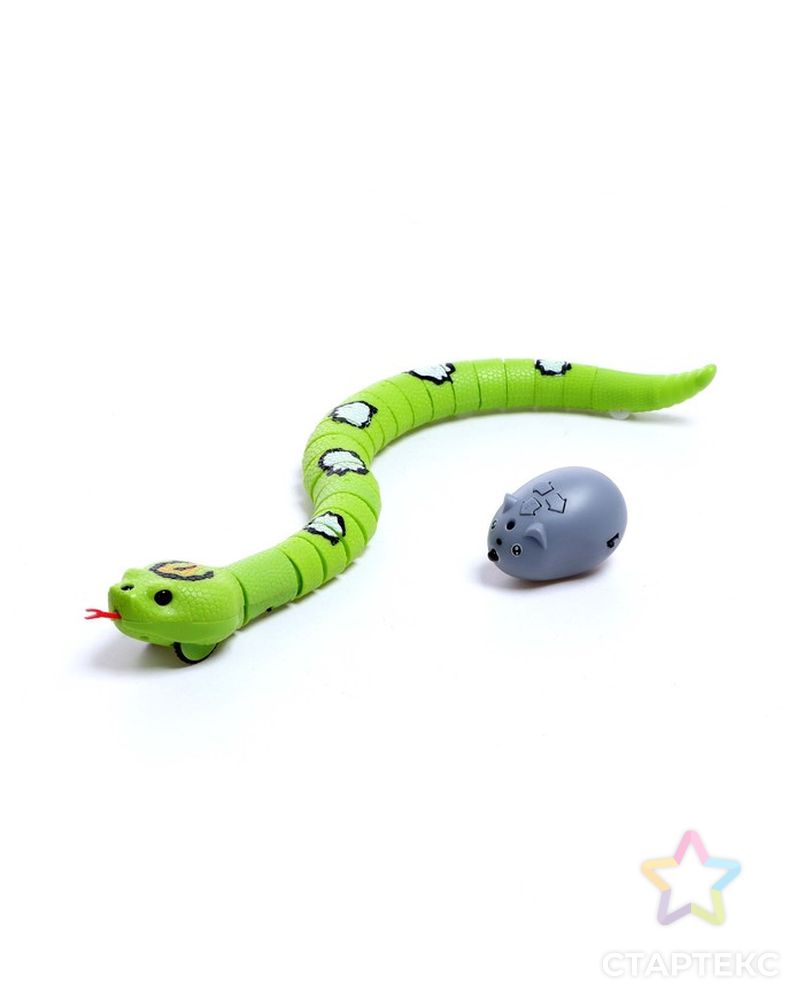 Змея радиоуправляемая "Джунгли", работает от аккумулятора, цвет зеленый арт. СМЛ-212397-1-СМЛ0007137054 1