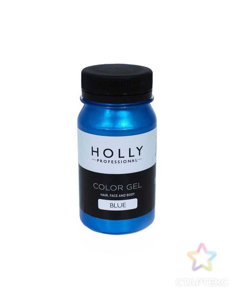 Декоративный гель для волос, лица и тела COLOR GEL Holly Professional, Blue, 100 мл арт. СМЛ-160667-1-СМЛ0007138947 1