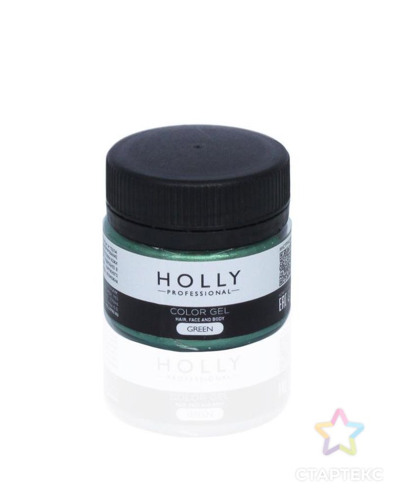 Декоративный гель для волос, лица и тела COLOR GEL Holly Professional, Green, 20 мл арт. СМЛ-160668-1-СМЛ0007138948 1