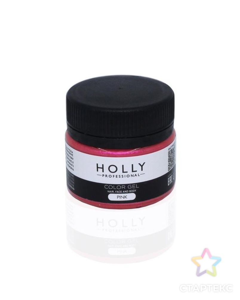 Декоративный гель для волос, лица и тела COLOR GEL Holly Professional, Pink, 20 мл арт. СМЛ-160671-1-СМЛ0007138951 1