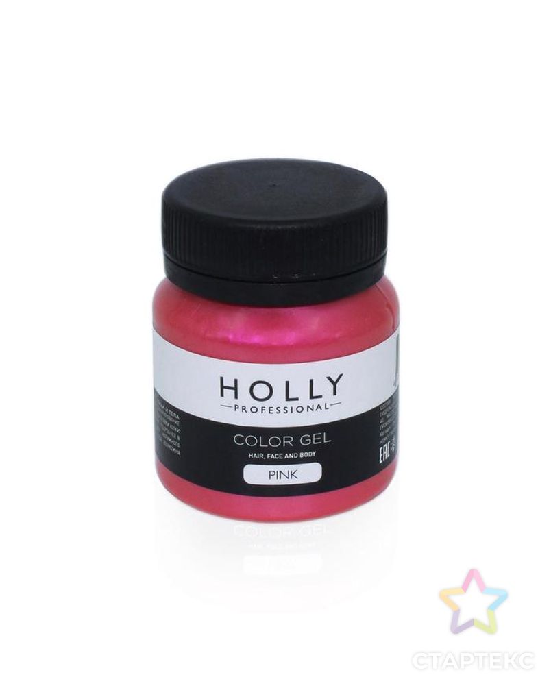 Декоративный гель для волос, лица и тела COLOR GEL Holly Professional, Pink, 50 мл арт. СМЛ-160672-1-СМЛ0007138952 1