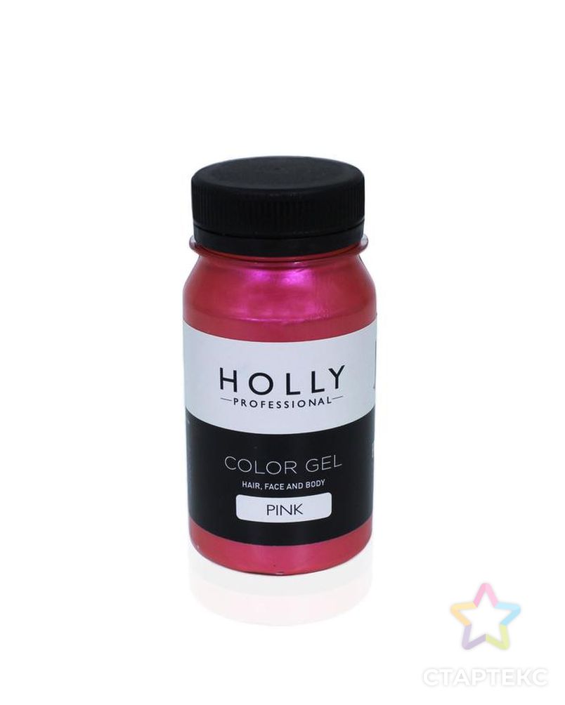 Декоративный гель для волос, лица и тела COLOR GEL Holly Professional, Pink, 100 мл арт. СМЛ-160673-1-СМЛ0007138953 1