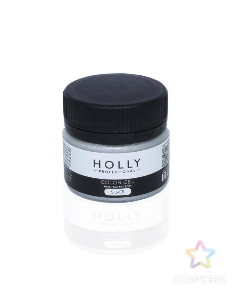 Декоративный гель для волос, лица и тела COLOR GEL Holly Professional, Silver, 20 мл арт. СМЛ-160674-1-СМЛ0007138954 1
