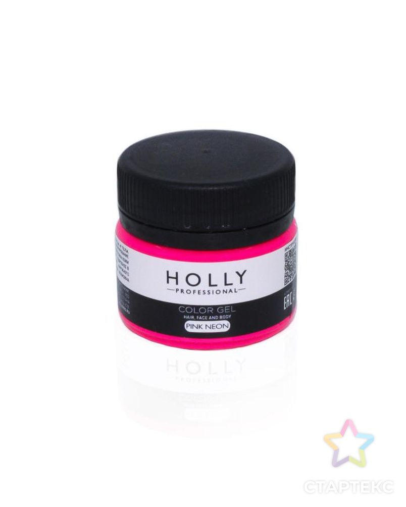 Декоративный гель для волос, лица и тела COLOR GEL Holly Professional, Pink Neon, 20 мл арт. СМЛ-160687-1-СМЛ0007138967