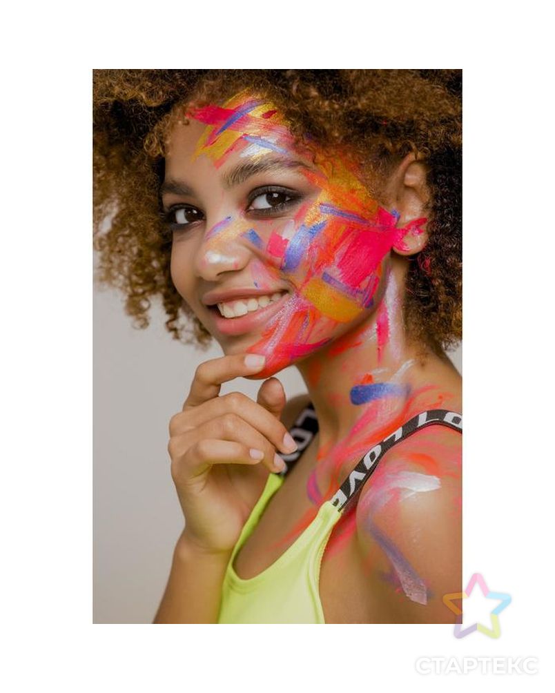 Декоративный гель для волос, лица и тела COLOR GEL Holly Professional, Pink Neon, 20 мл арт. СМЛ-160687-1-СМЛ0007138967 5