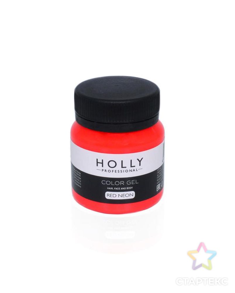 Декоративный гель для волос, лица и тела COLOR GEL Holly Professional, Red Neon, 50 мл арт. СМЛ-160691-1-СМЛ0007138971 1