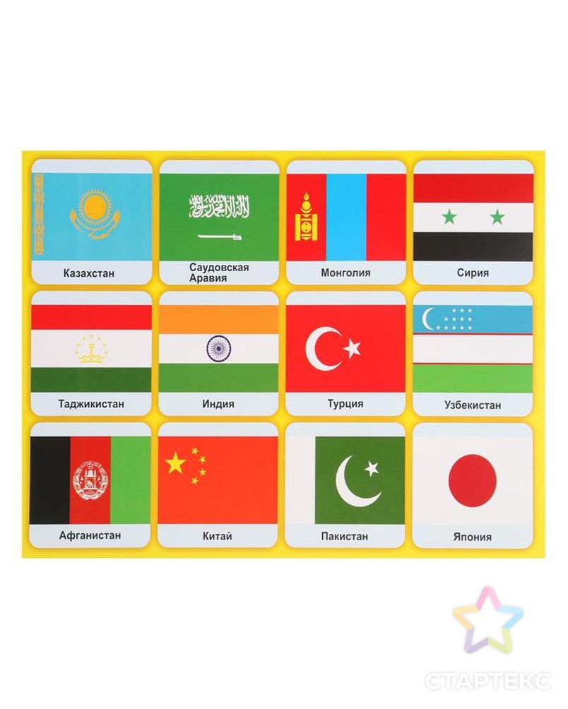 Набор плакатов "Государственные флаги" 4 шт, А3 арт. СМЛ-162439-1-СМЛ0007141969 5