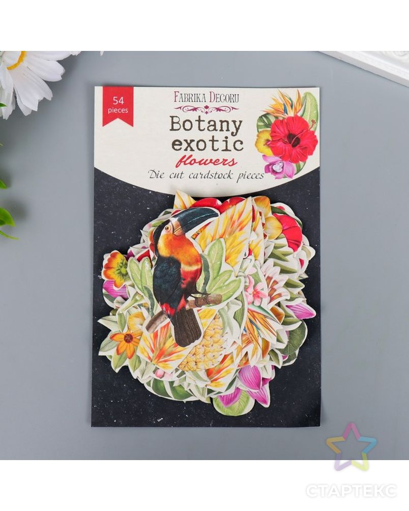 Набор высечек "Botany exotic flowers" 54 шт арт. СМЛ-194362-1-СМЛ0007149956