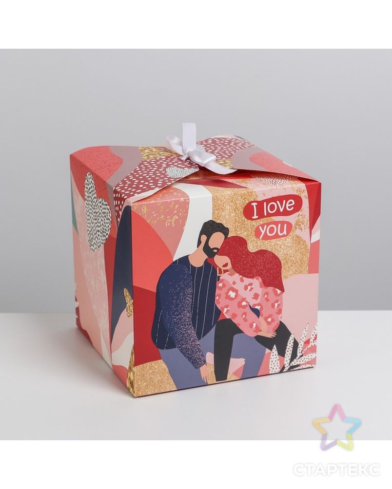 Коробка складная «LOVE», 18 × 18 × 18 см арт. СМЛ-193695-1-СМЛ0007150140 1