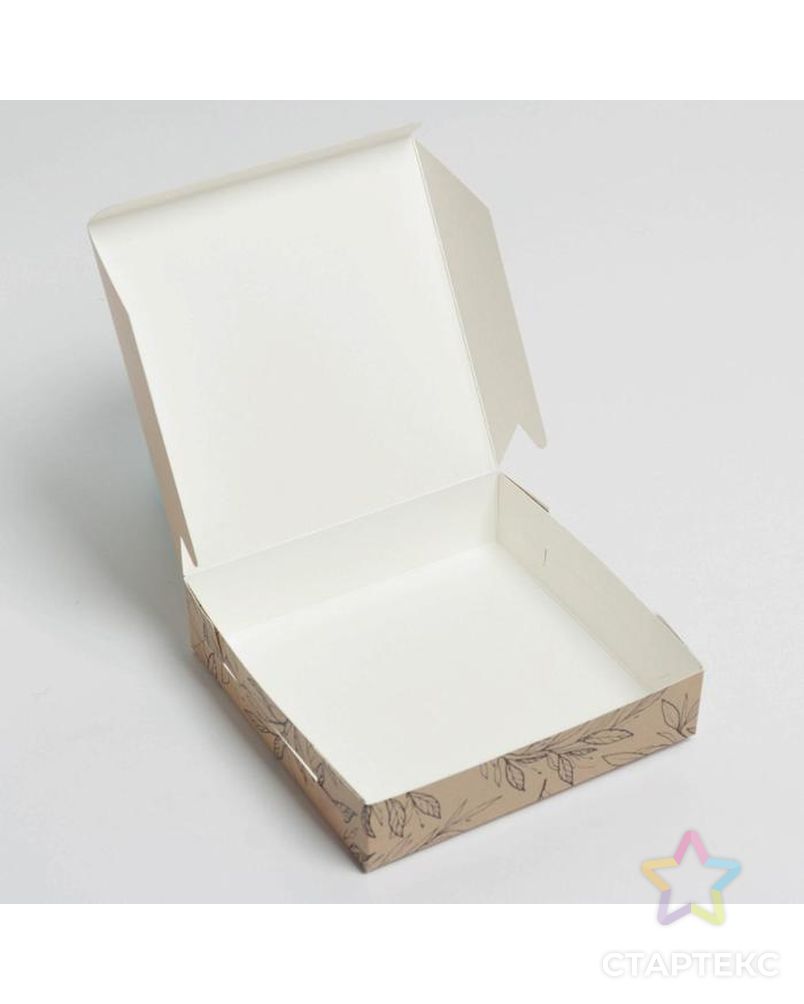 Коробка складная «Сделано с любовью», 14 × 14 × 3,5 см арт. СМЛ-184708-1-СМЛ0007150208 2