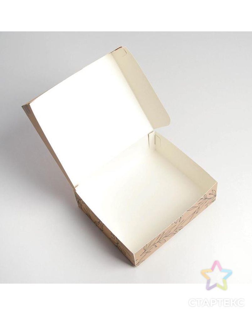 Коробка для кондитерских изделий  «Сделано с любовью», 17 × 20 × 6 см арт. СМЛ-187077-1-СМЛ0007150218 4