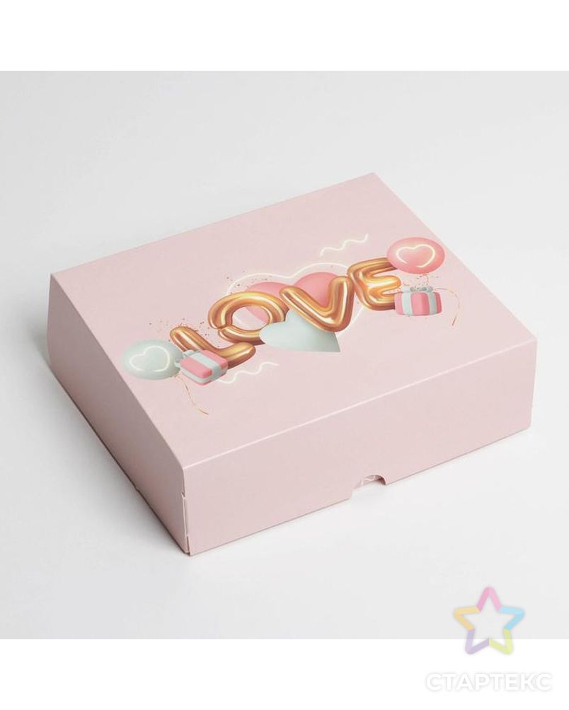 Коробка для кондитерских изделий  Love, 17 × 20 × 6 см арт. СМЛ-184723-1-СМЛ0007150219 1
